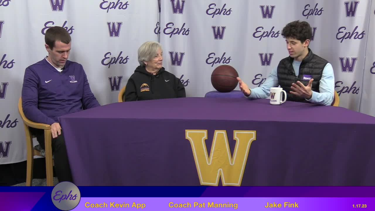 Thumbnail image for Williams College Basketball Show.  January 17, 2023.