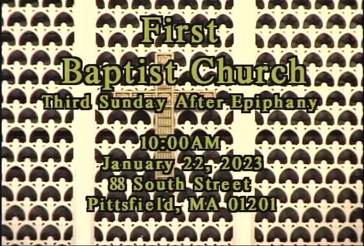 Thumbnail image for First Baptist Church of Pittsfield, January 22, 2023.