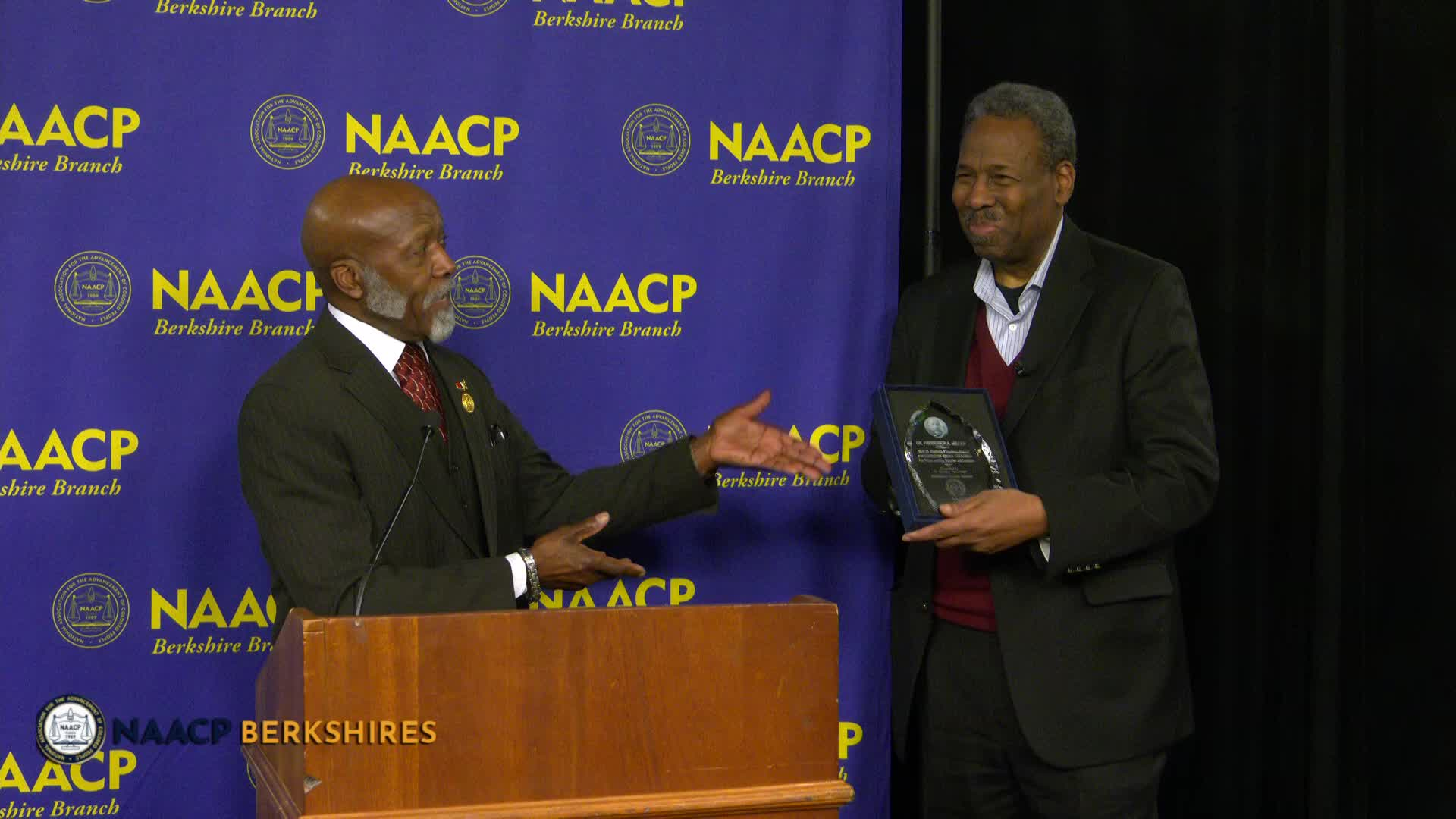 Thumbnail image for NAACP Berkshires presents "Freedom Fund Virtual Awards," with a presentation by Fred Miller, January 21, 2023.