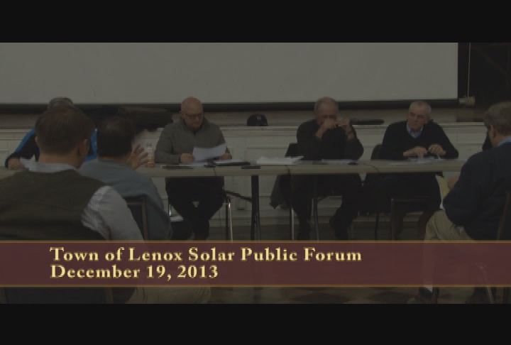 Thumbnail image for Town of Lenox Solar Public Forum, Crystal Street Wastewater Treatment Plant Solar Project, December 19, 2013.