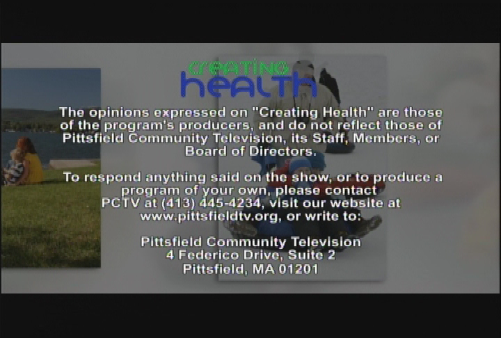Berkshire Health Systems presents "'Creating Health' -- Health and wellness information with Dr. Mark Pettus."  January, 2015.