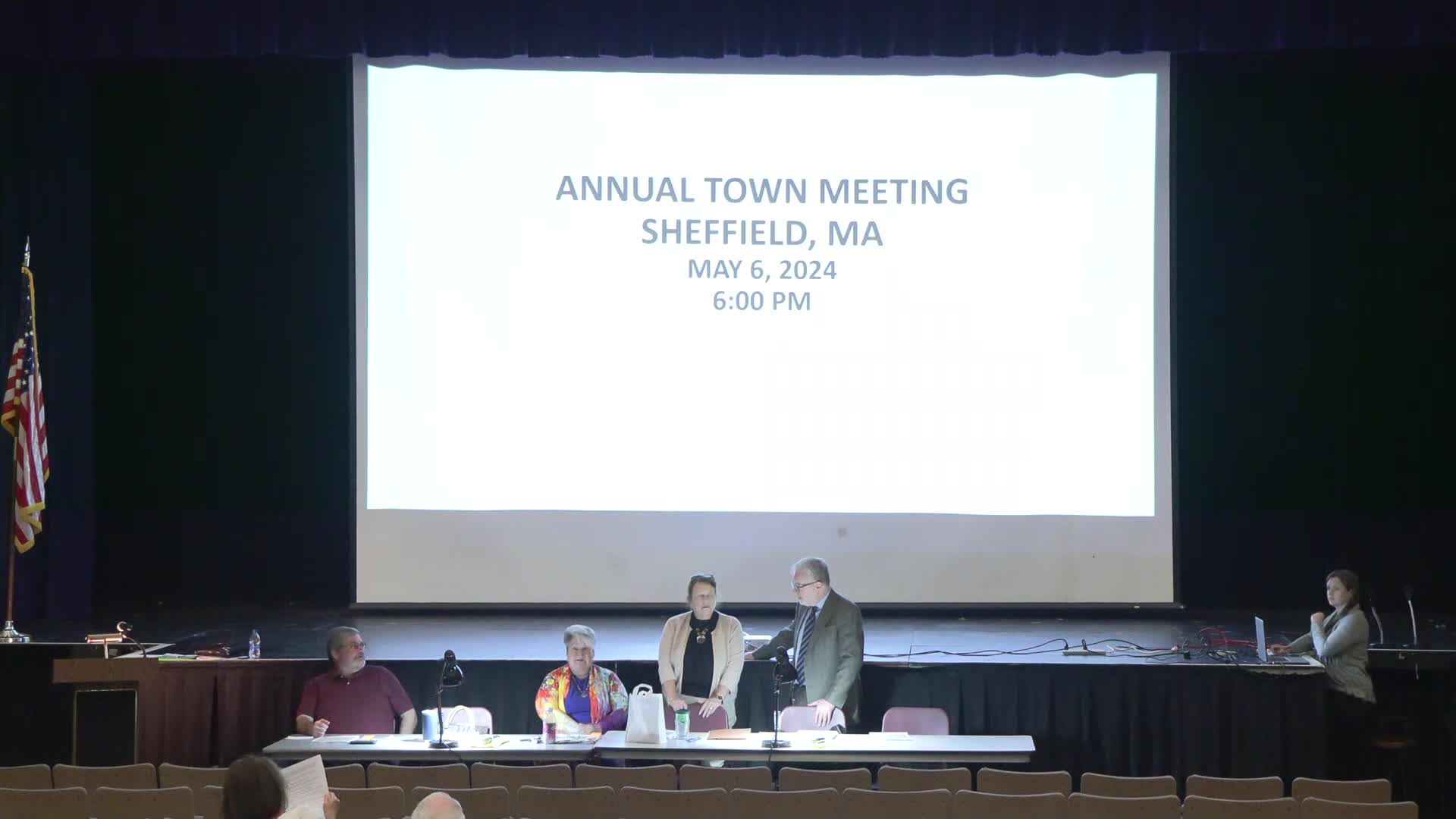 Thumbnail image for Town of Sheffield Annual Town Meeting, May 6, 2024.  LIVE, from The Thomas A. Consolati Performing Arts Center (TAC-PAC) (Auditorium), Mt. Everett Regional High School, CTSB Channel 1303, and streaming on CTSBTV.org Channel 1303.