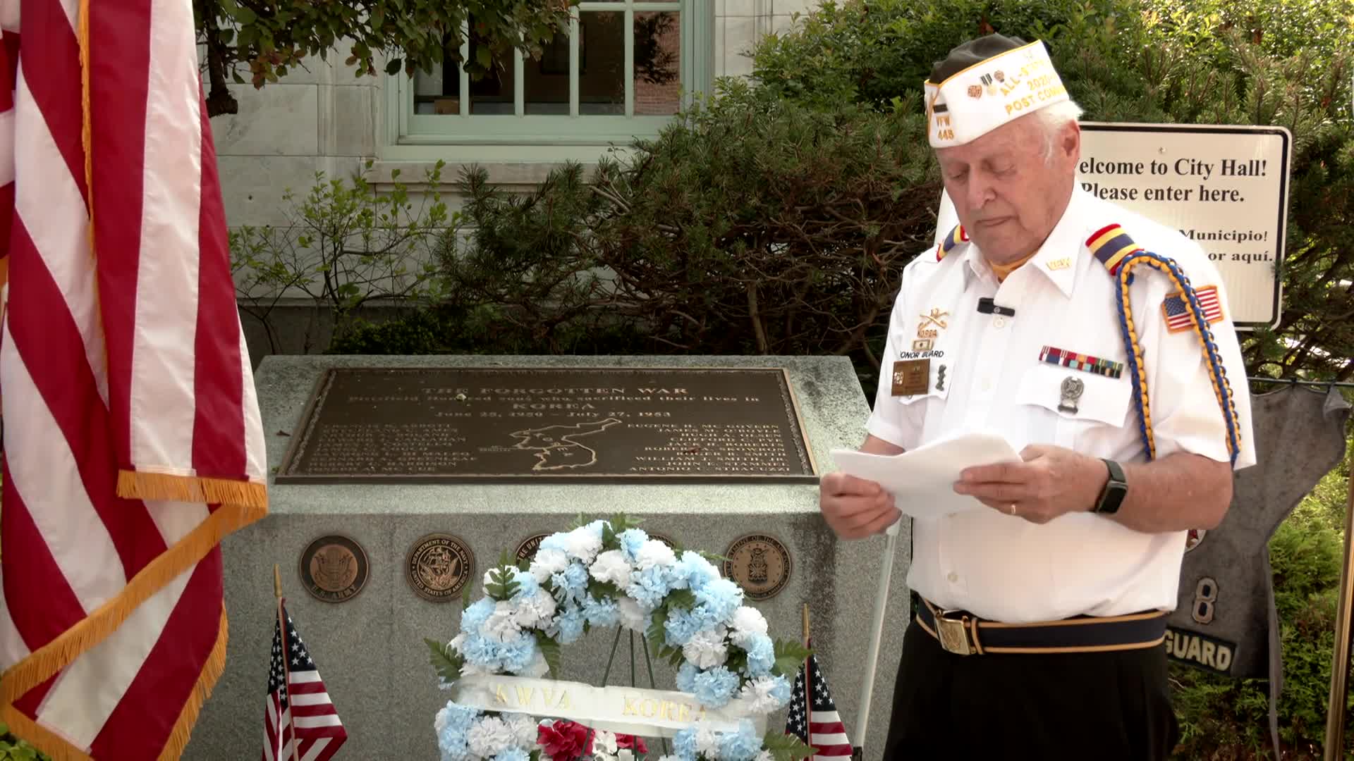 Thumbnail image for Korean War Armistice Memorial Ceremony, Pittsfield City Hall, July 27, 2024.