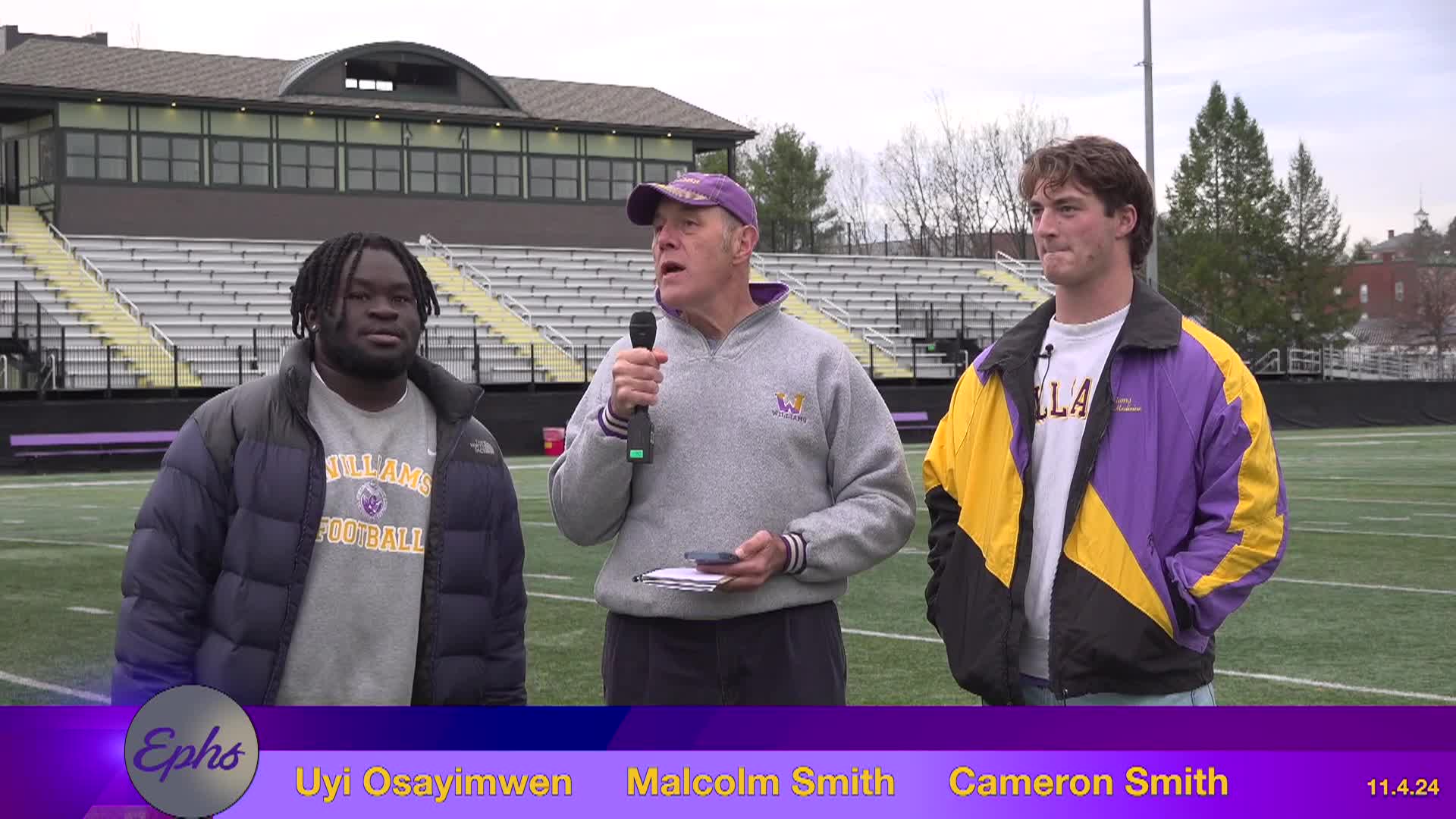 Thumbnail image for Williams College Football Show.  November 4, 2024