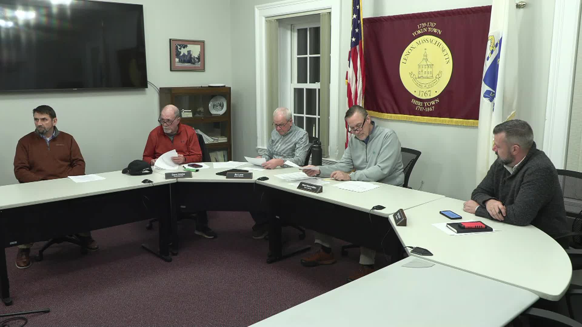 Thumbnail image for Town of Lenox Select Board Meeting, December 4, 2024.  LIVE, from Lenox Town Hall on CTSB Channel 1303, and streaming from ctsbtv.org/Channel 1303.