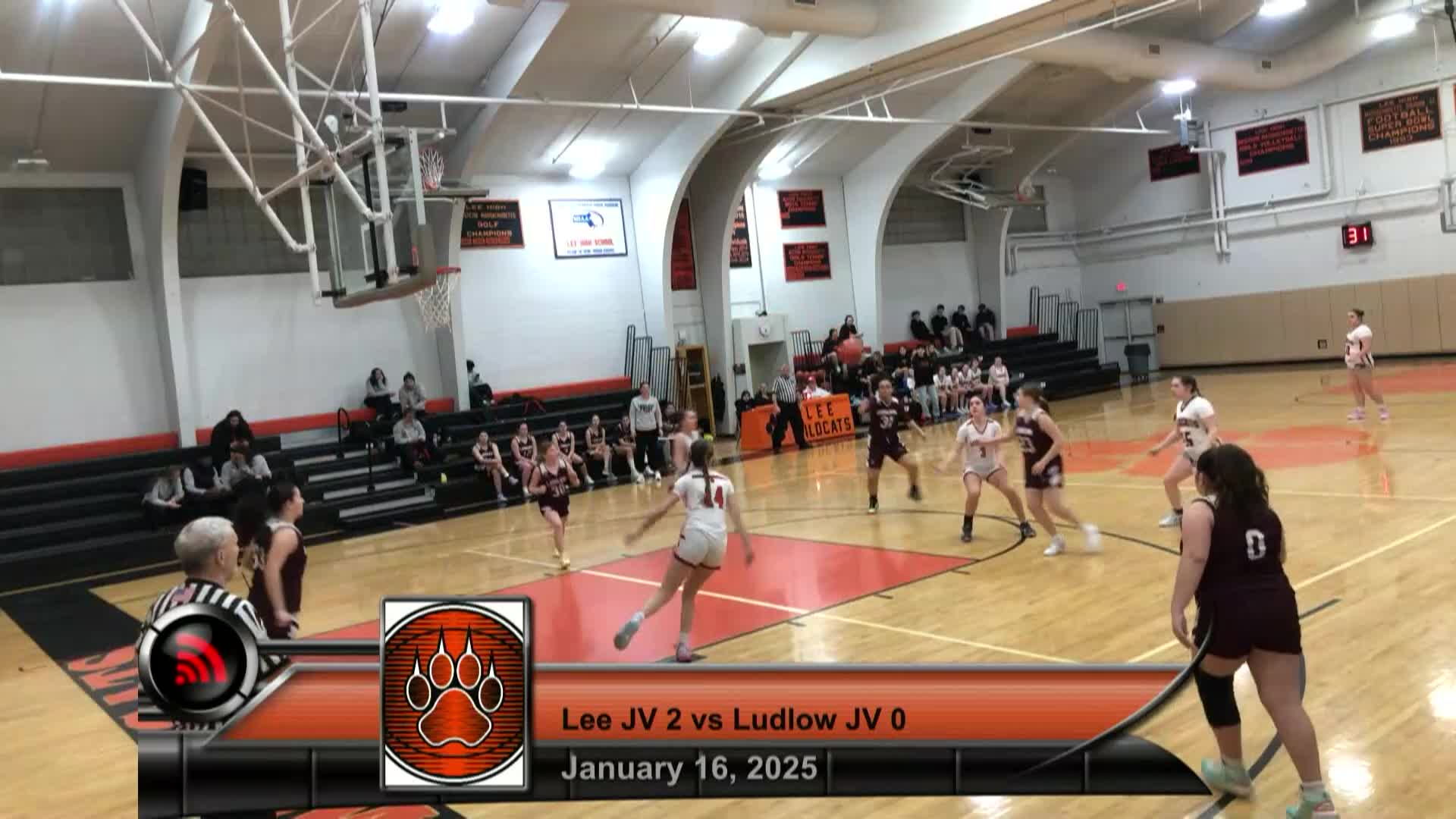 Thumbnail image for Sports Weekly presents:  Girls' Basketball, Ludlow High School at Lee Middle & High School, January 16, 2025.  LIVE from Lee Middle & High School and streaming on CTSB cable Channel 1302 and from ctsbtv.org/Channel 1302.