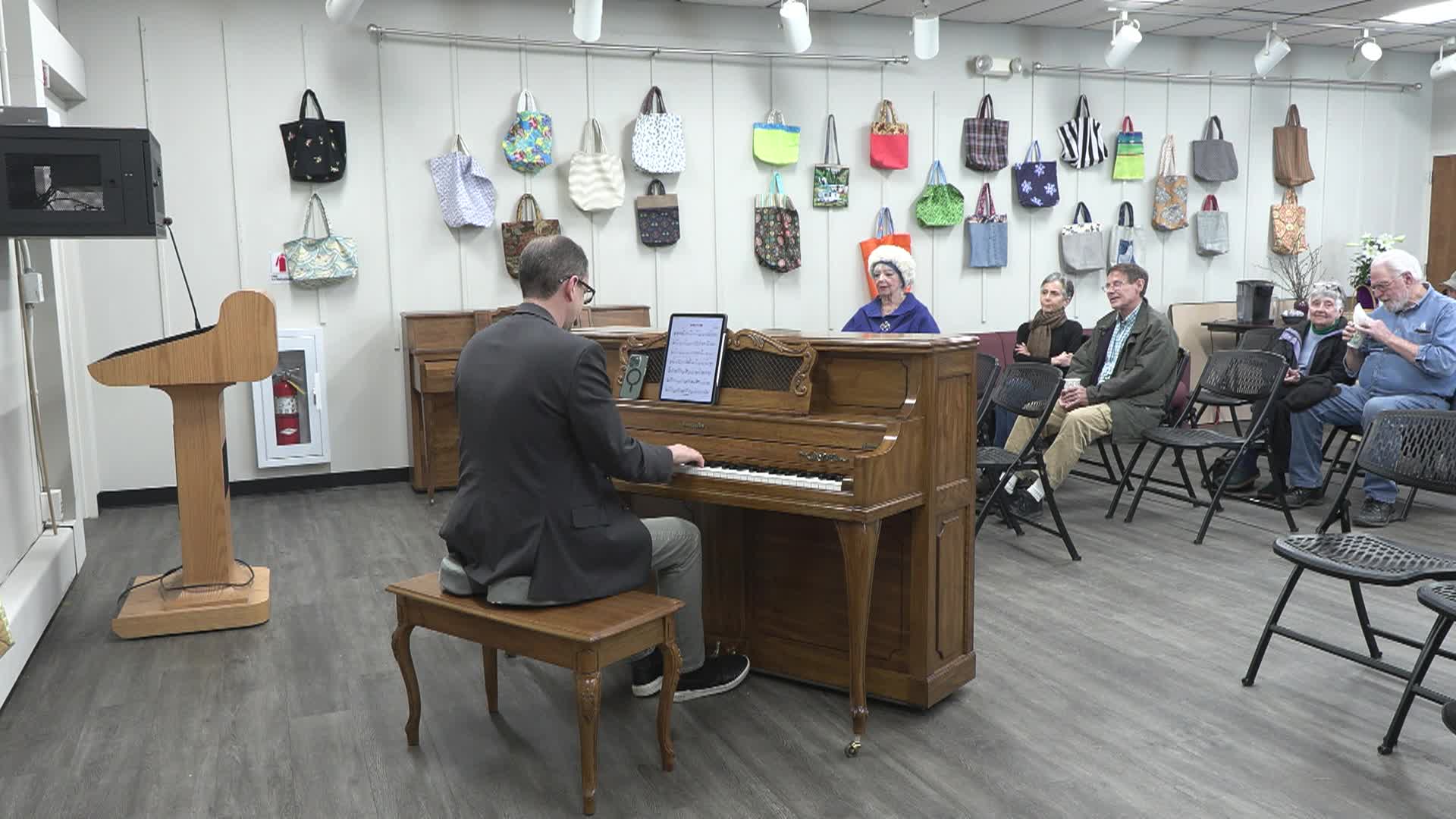 Thumbnail image for "'Lose Your Blues' Jazz Piano with Stephen Page," 3 of 4, presented in the J. Peter Scolforo Gallery at the Lee Library, April 16, 2025.