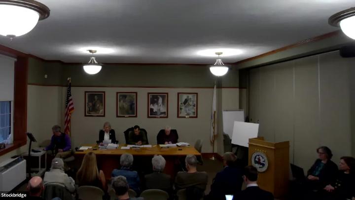 Thumbnail image for Stockbridge Selectboard Meeting, March 26, 2026