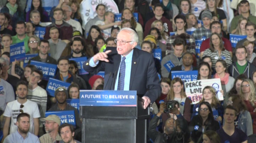 Thumbnail image for "Bernie Sanders Rally, University of Massachusetts, Amherst, February 22, 2016."
