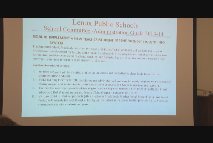 Thumbnail image for Lenox School Committee Meeting, January 27, 2014.
