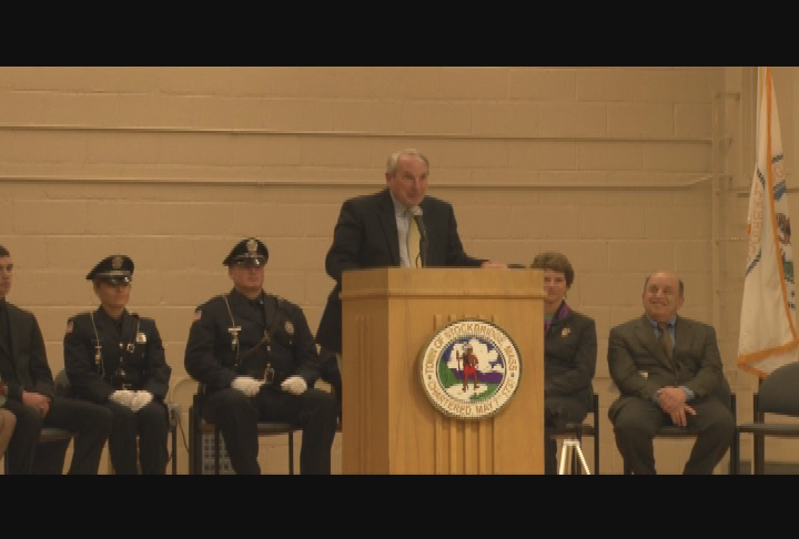 Thumbnail image for Town of Stockbridge Swearing-in Ceremony for Robert M. Eaton, Jr., Stockbridge Police Chief, March 14, 2014.