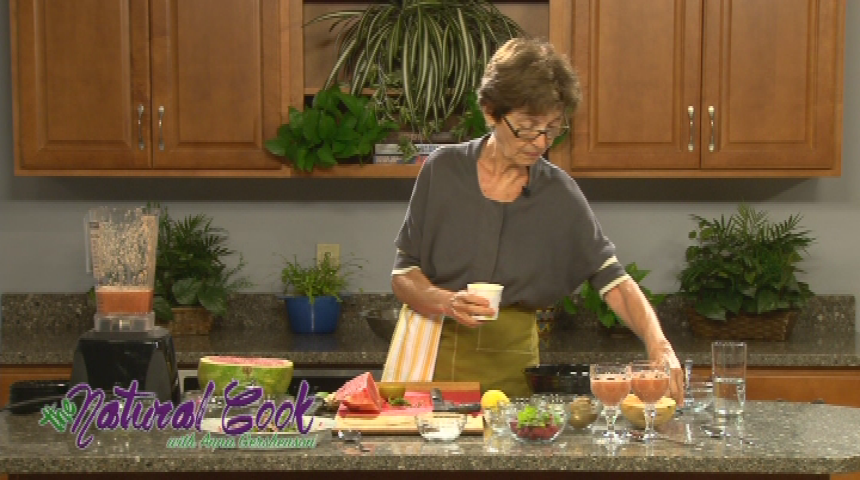 Thumbnail image for "The Natural Cook With Anna Gershenson," Episode 8.  "Summer Fruit Smoothies."