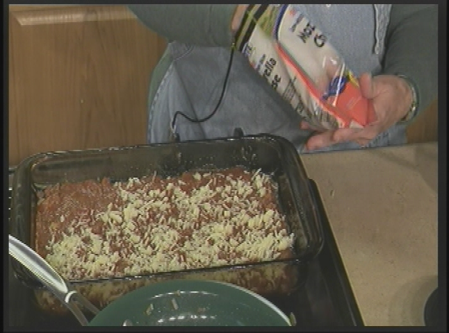 Our Kitchen.  Program #171.  "Popover Pizza; Cheddar Sausage Muffins; Apple Crisp."