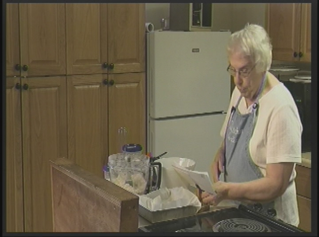 Thumbnail image for Our Kitchen.  Program #172.  "Stuffed Chicken Rollups; Asparagus & Mushrooms in Lemon-Thyme Butter; Blueberry Pie Bars."