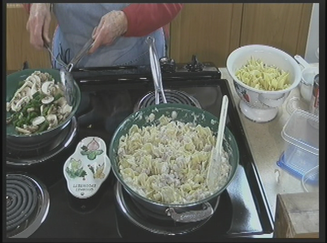 Thumbnail image for Our Kitchen.  Program #178.  "Creamy Ham Casserole; Cashew Green Beans & Mushrooms; Strawberry Oatmeal Bars."