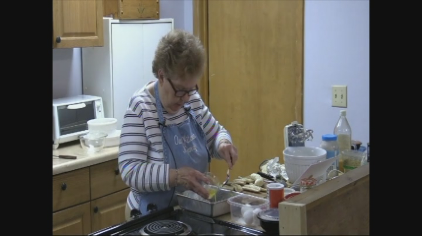 Thumbnail image for Our Kitchen.  Program #186.  "Hawaiian Macaroni Salad; Upside Down Banana Bread; Cherry Pie Bubble UP."
