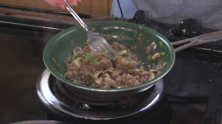 Thumbnail image for Our Kitchen.  Program #188.  "Sausage Mushroom Quiche; Lemon Fruit Dip; Cherry Berry Dump Cake."