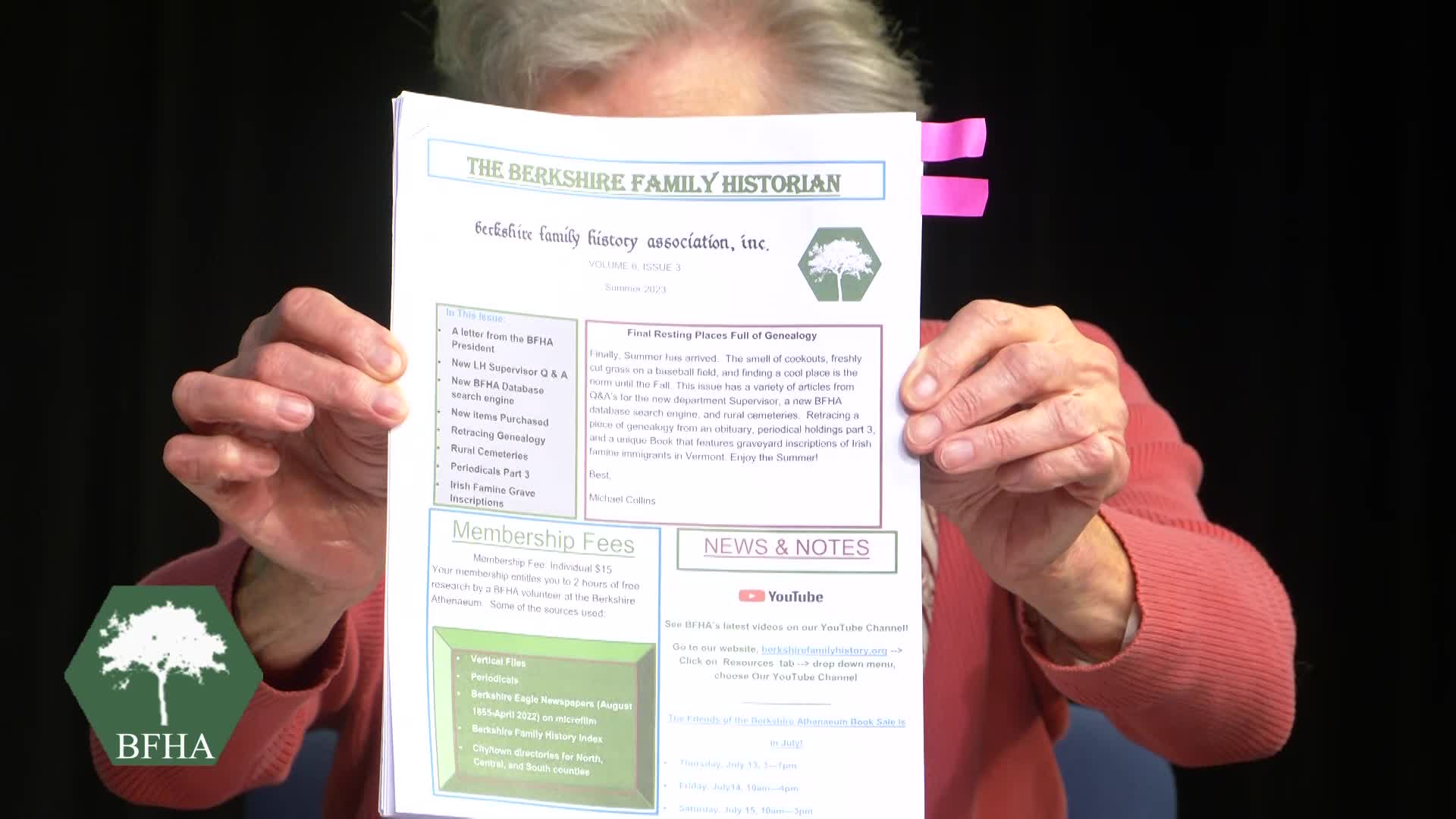 Thumbnail image for Berkshire Family History Association, Inc. presents "'Berkshire Family History Association,' with Jan Rogge and Angela Rifkin," November 9, 2023.