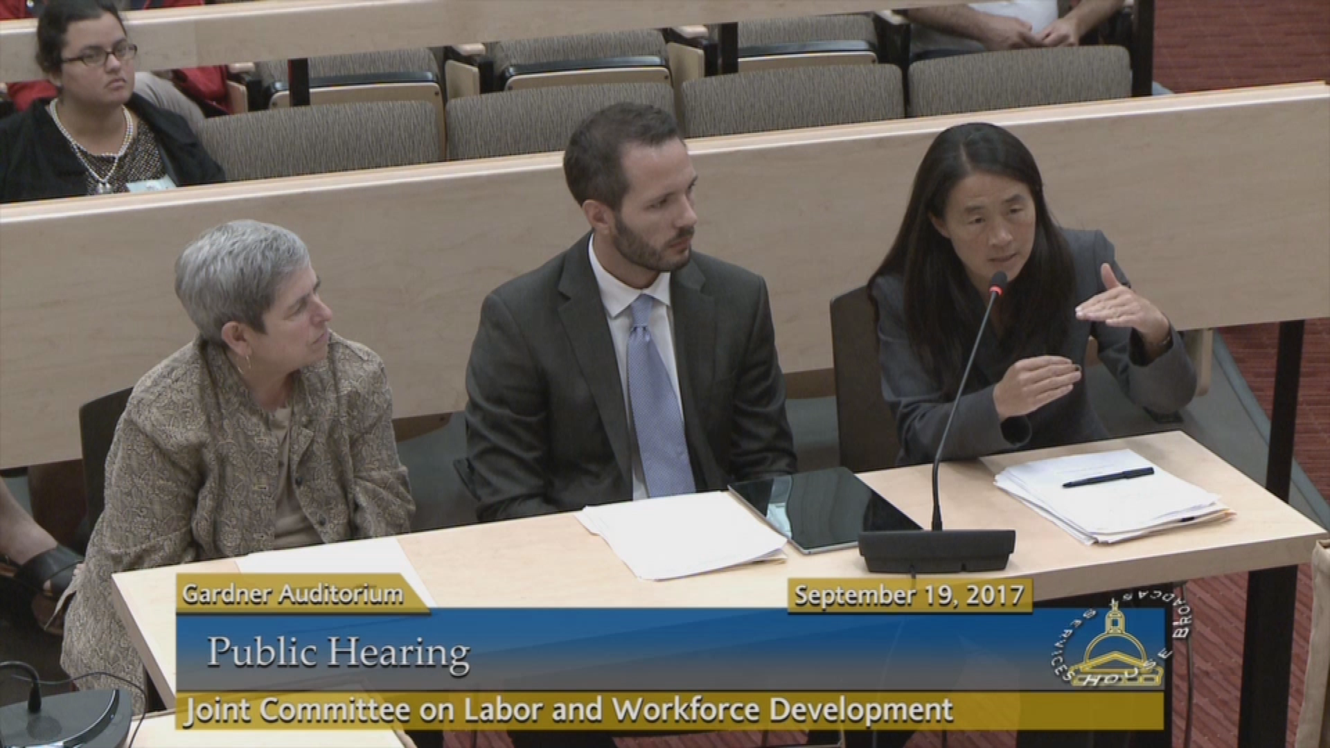 Thumbnail image for Commonwealth of Massachusetts State House, Joint Committee on Labor & Workforce Development Public Hearing, September 19, 2017.  Part 1 of 2.