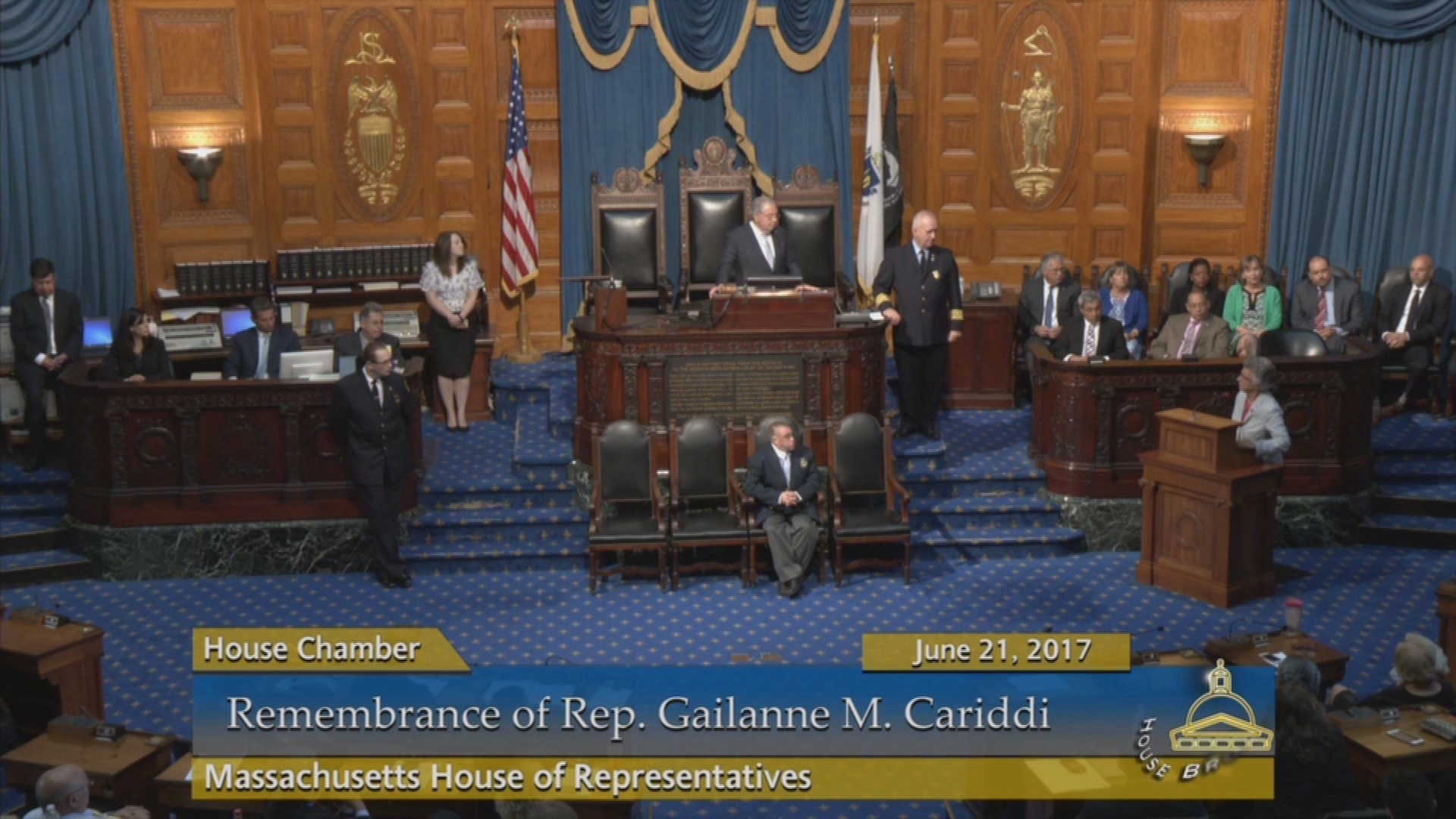 Thumbnail image for Commonwealth of Massachusetts State House, Massachusetts House of Representatives, Formal House Session, In Remembrance of Representative Gailanne M. Cariddi, Wednesday, June 21, 2017.
