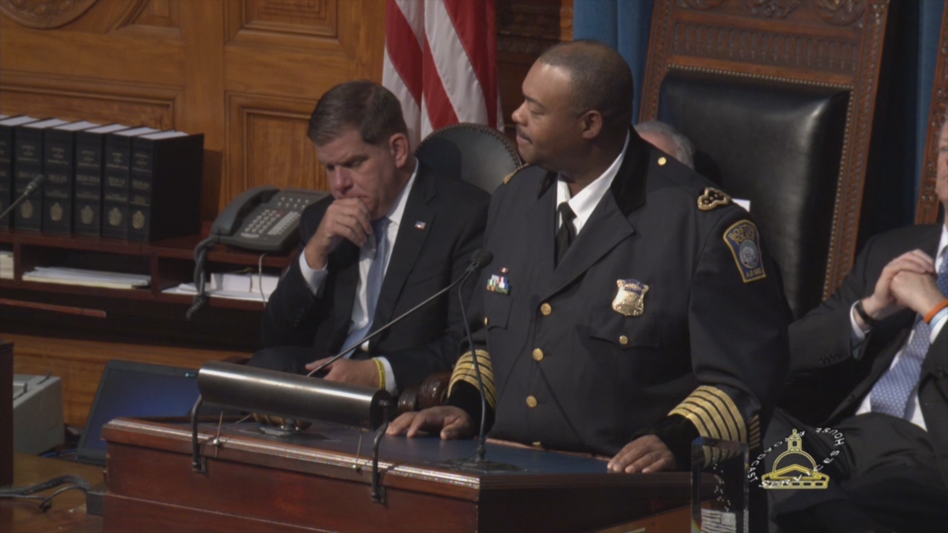Thumbnail image for Commonwealth of Massachusetts State House.  16th Annual Massachusetts Commemorative Ceremony on the Anniversary of September 11, 2001.  House Chamber, State House, Boston, September 11, 2017.