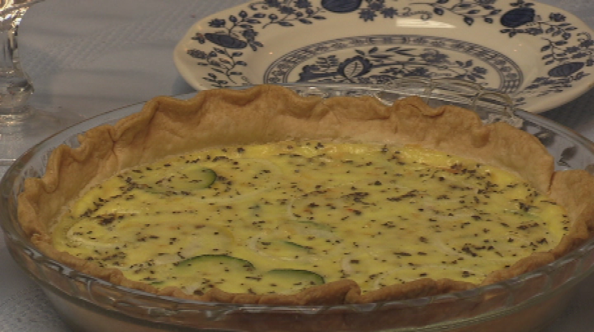 Thumbnail image for Our Kitchen.  Program #190.  "Zucchini Quiche; Vegetable Macaroni; Apple Cream Cheese Cinnamon Rolls."