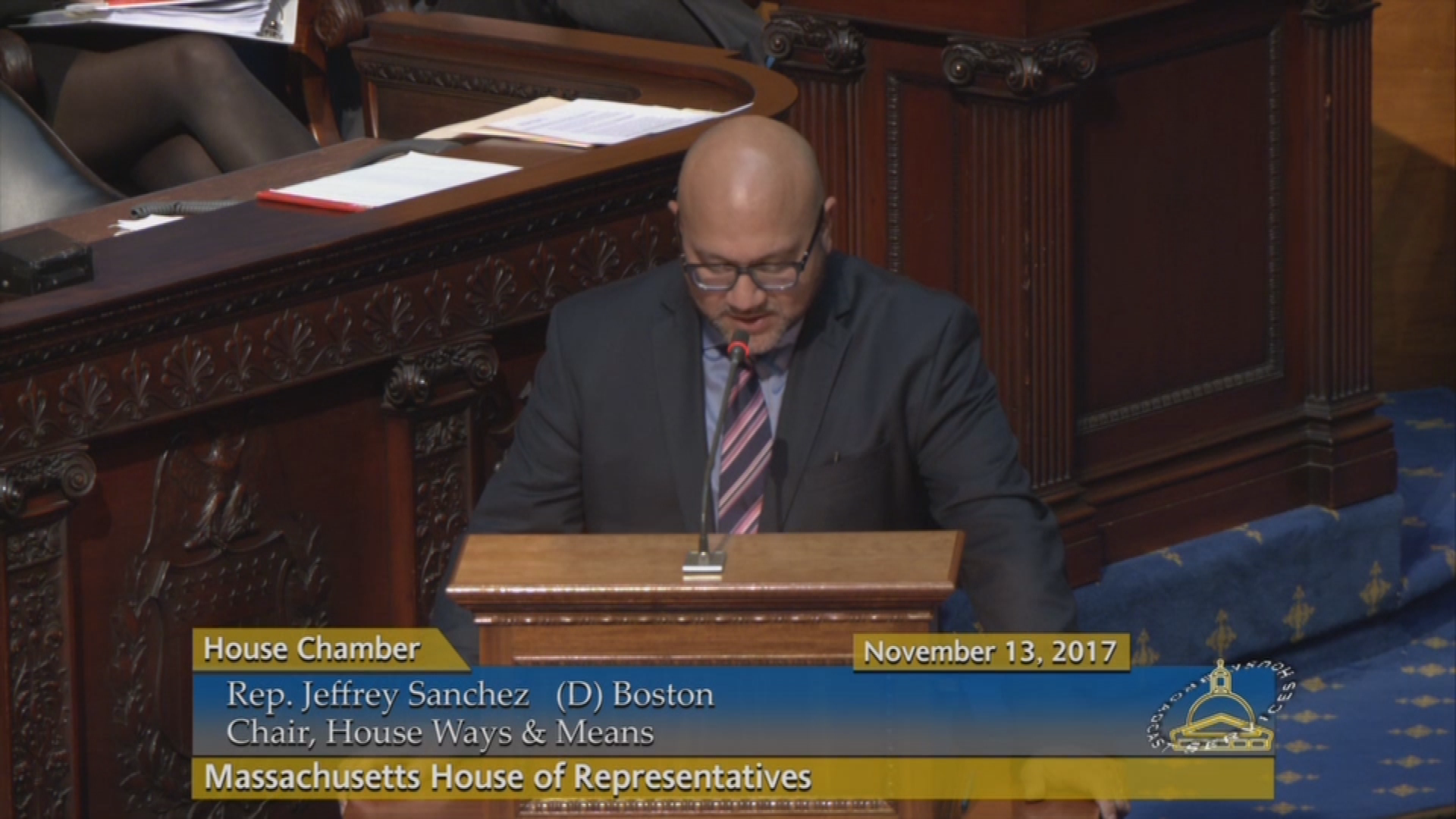 Thumbnail image for Commonwealth of Massachusetts State House, Massachusetts House of Representatives, Formal Session, November 13, 2017.