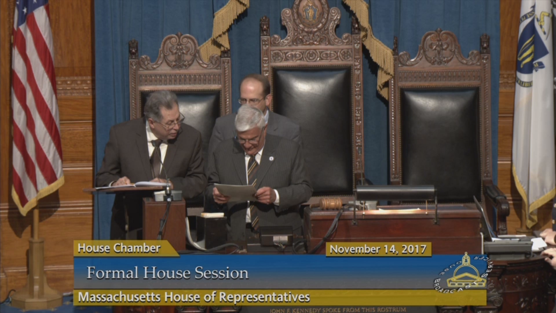 Thumbnail image for Commonwealth of Massachusetts State House, Massachusetts House of Representatives, Formal Session, November 14, 2017.