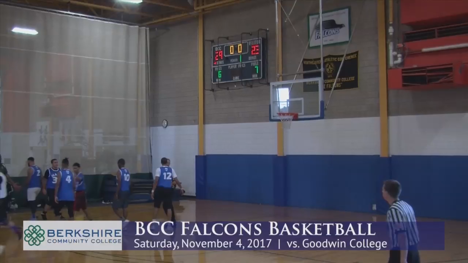 Thumbnail image for Sports Weekly presents "BCC Falcons Basketball:  Goodwin College at Berkshire Community College, November 4, 2017."