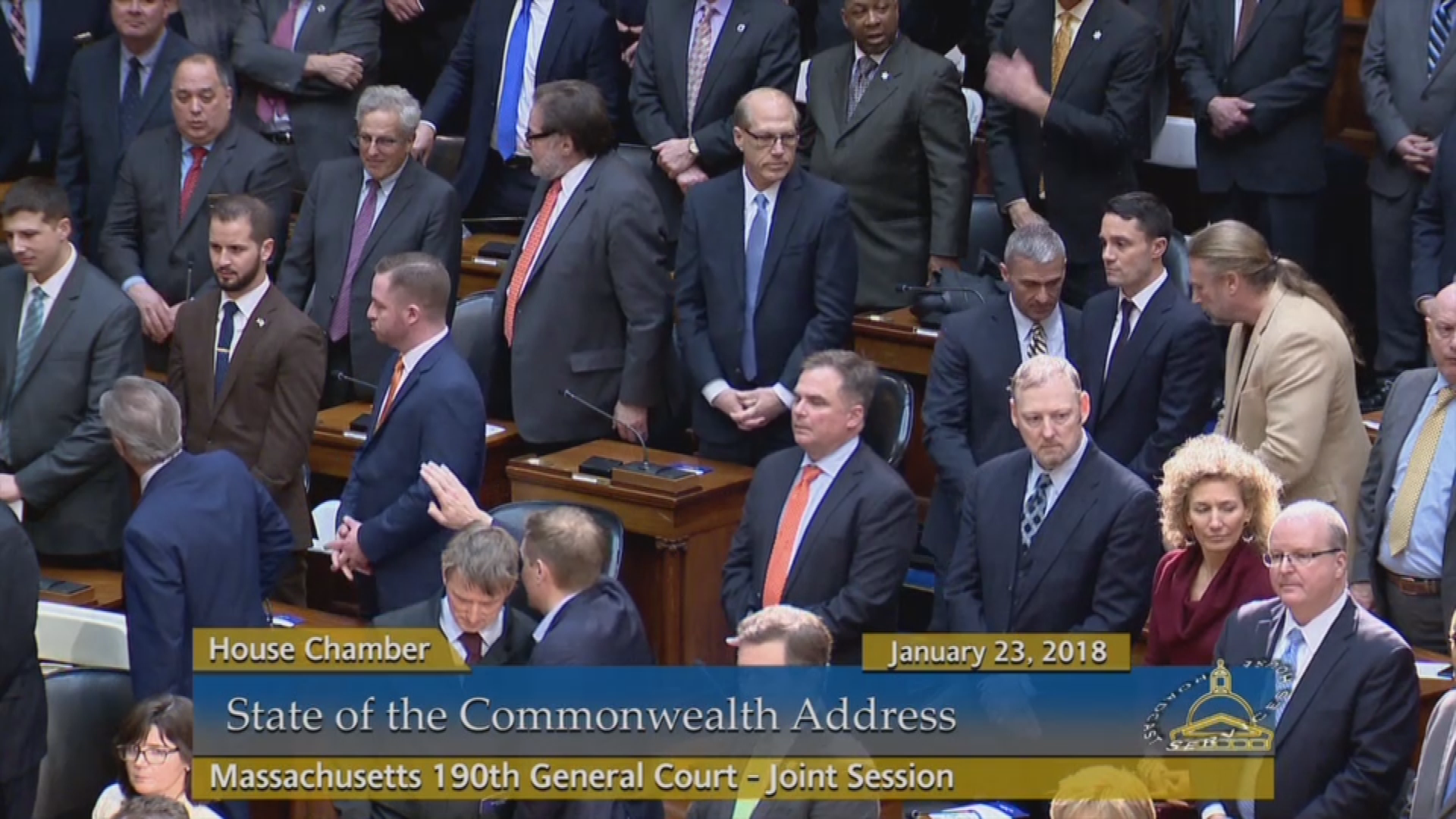 Thumbnail image for Commonwealth of Massachusetts State House. Massachusetts 190th General Court, Joint Session, State of the Commonwealth Address, January 23, 2018.