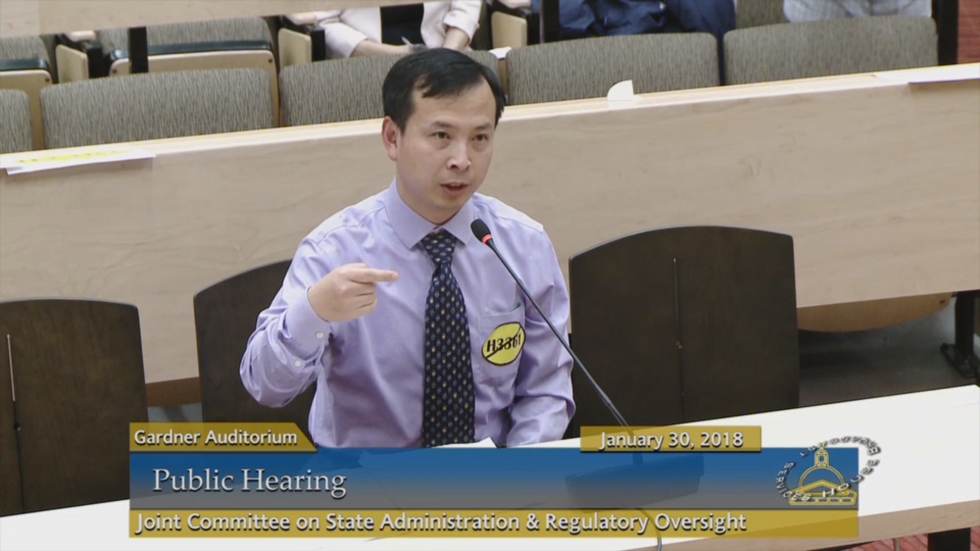 Thumbnail image for Commonwealth of Massachusetts State House.  Joint Committee on State Administration & Regulatory Oversight.  Public Hearing, January 30, 2018, Part 3 of 3.