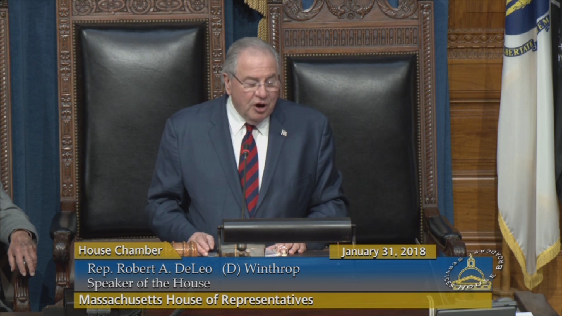 Thumbnail image for Commonwealth of Massachusetts State House.  Massachusetts House of Representatives, Formal Session, January 31, 2018.