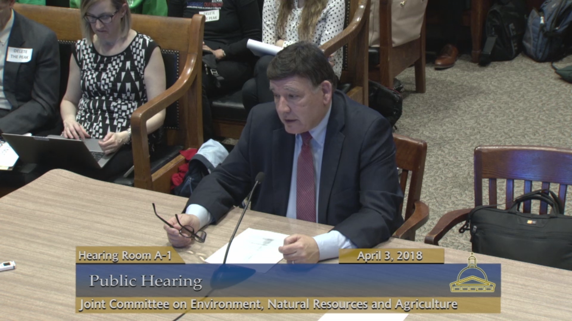 Thumbnail image for Commonwealth of Massachusetts State House.  Public Hearing, Joint Committee on Environment, Natural Resources & Agriculture, April 3, 2018.