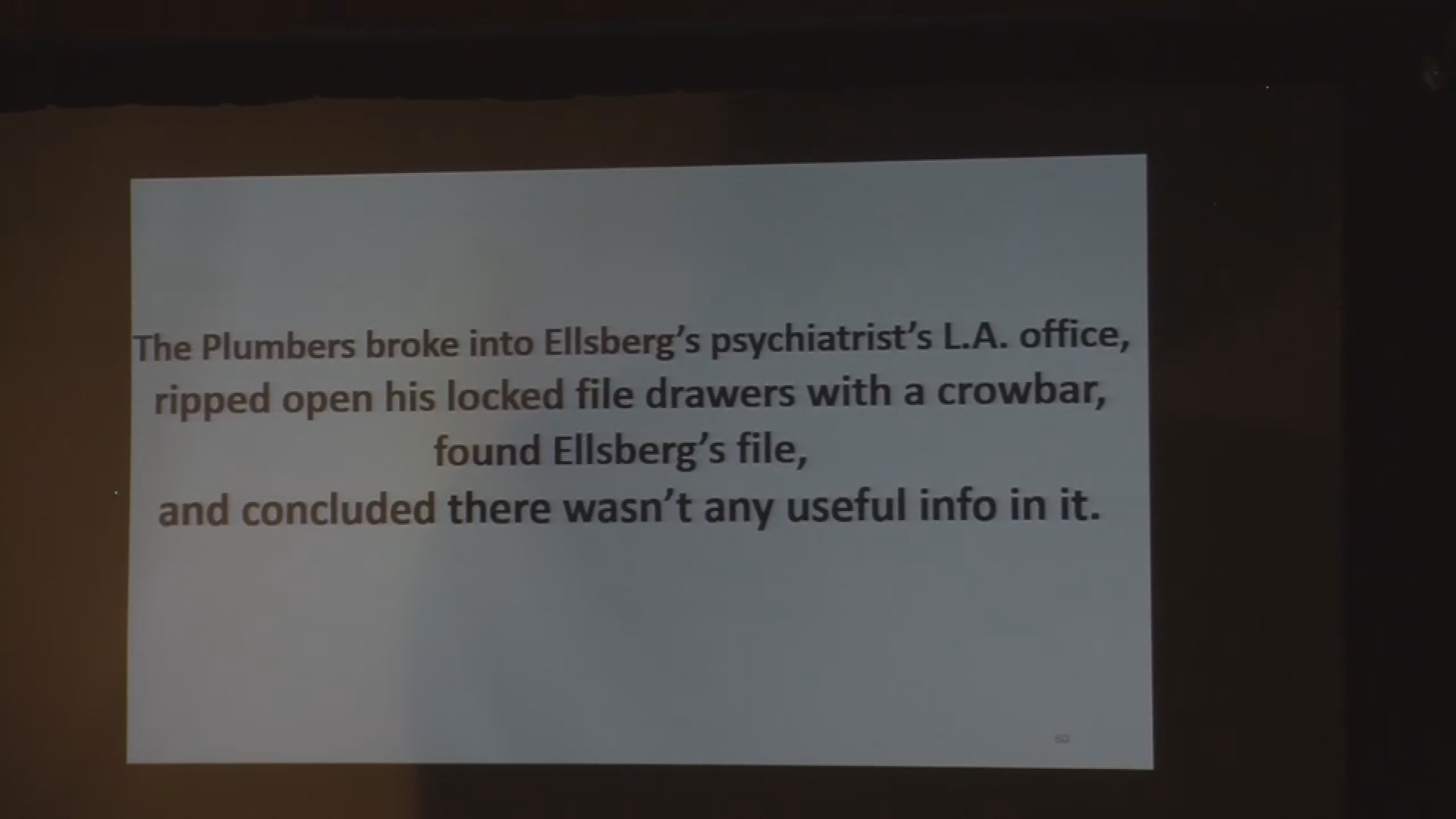 Thumbnail image for Osher Lifetime Learning Institute (OLLI):  "Nixon," 5 of 6, with Stacy Wallach, LL.B., October 17, 2017.