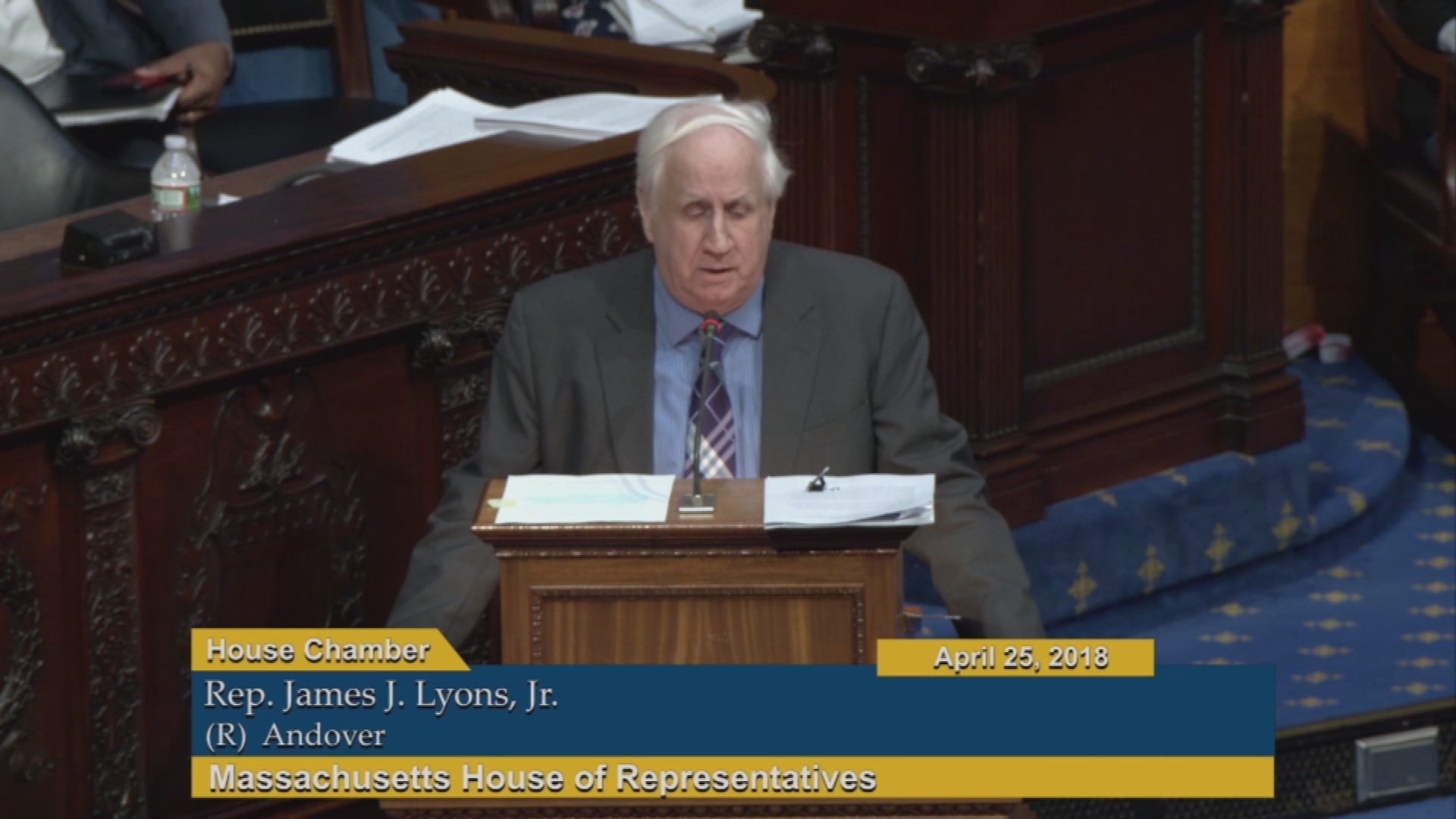 Thumbnail image for Commonwealth of Massachusetts State House, House of Representatives.  Formal Budget Session, Financial Year 2019_Day 3 (of 4), April 25, 2018.