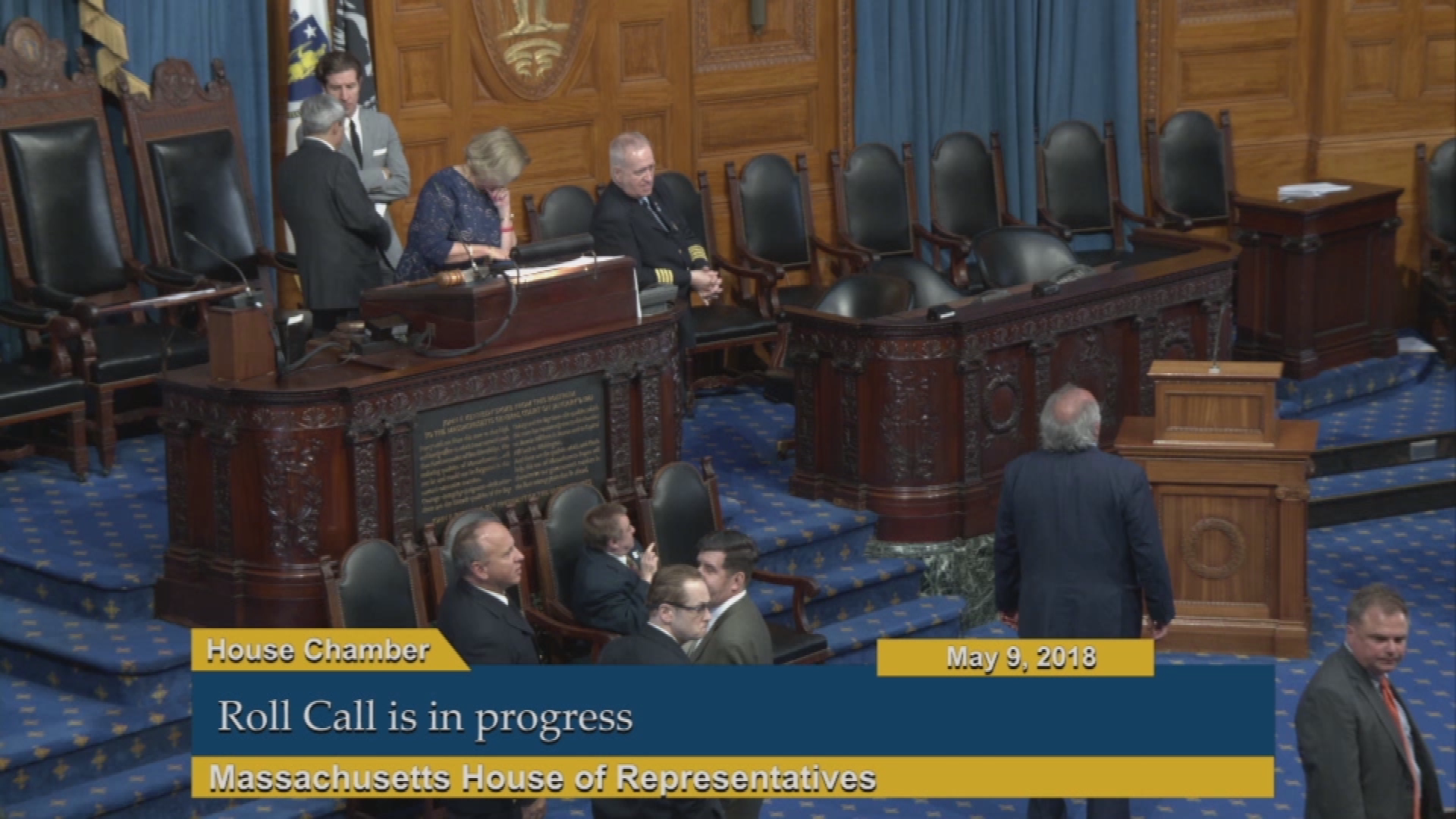 Thumbnail image for Commonwealth of Massachusetts State House.  Massachusetts 190th General Court, Joint Session of the Two Houses Constitutional Convention, followed by House of Representatives Formal Session, May 9, 2018.