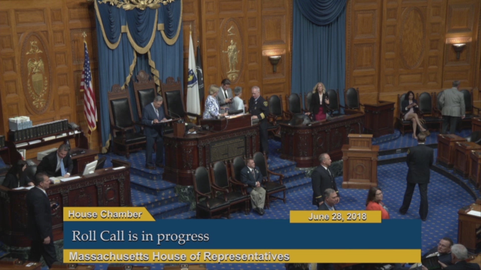 Thumbnail image for Commonwealth of Massachusetts State House, House of Representatives, Formal Session, June 28, 2018.