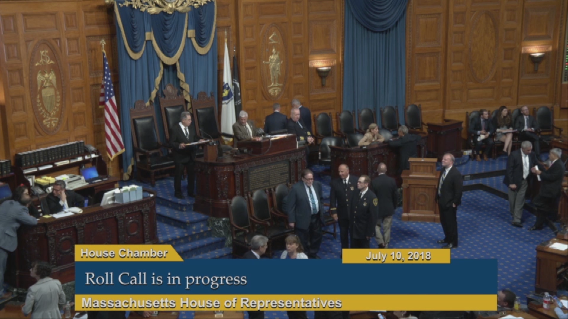 Thumbnail image for Commonwealth of Massachusetts State House, House of Representatives, Formal Session, July 10, 2018.