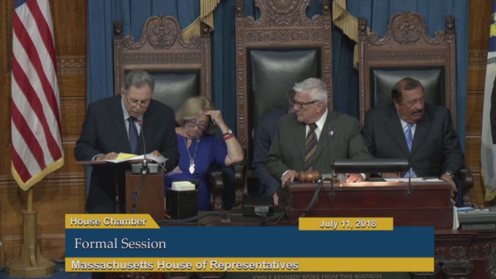 Thumbnail image for Commonwealth of Massachusetts State House, House of Representatives, Formal Session, July 11, 2018.