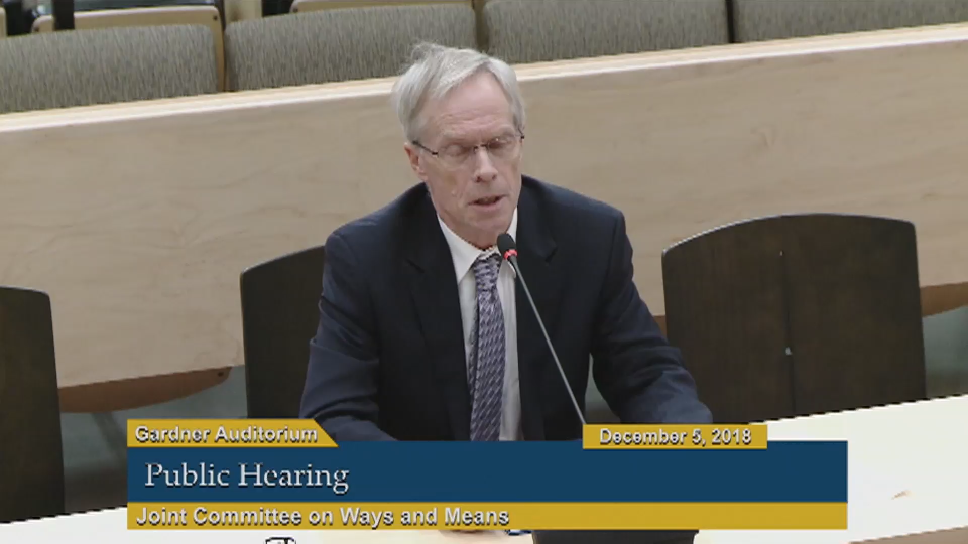 Thumbnail image for Commonwealth of Massachusetts State House.  Joint Committee on Ways & Means Public Hearing, December 5, 2018.