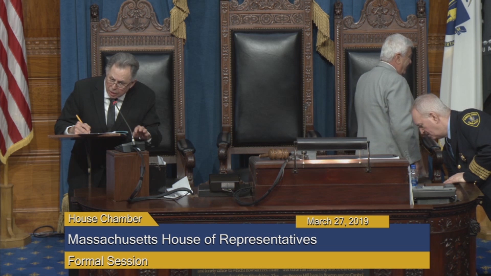 Thumbnail image for Commonwealth of Massachusetts State House, House of Representatives.  Formal Session, March 27, 2019.