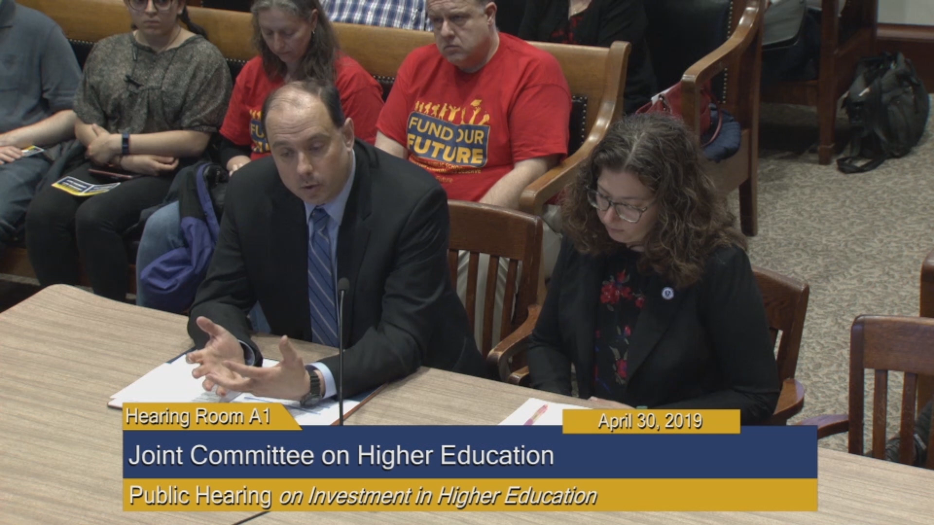 Thumbnail image for Commonwealth of Massachusetts State House, House of Representatives.  Joint Committee on Higher Education, Public Hearing on "Investment in Higher Education," April 30, 2019.