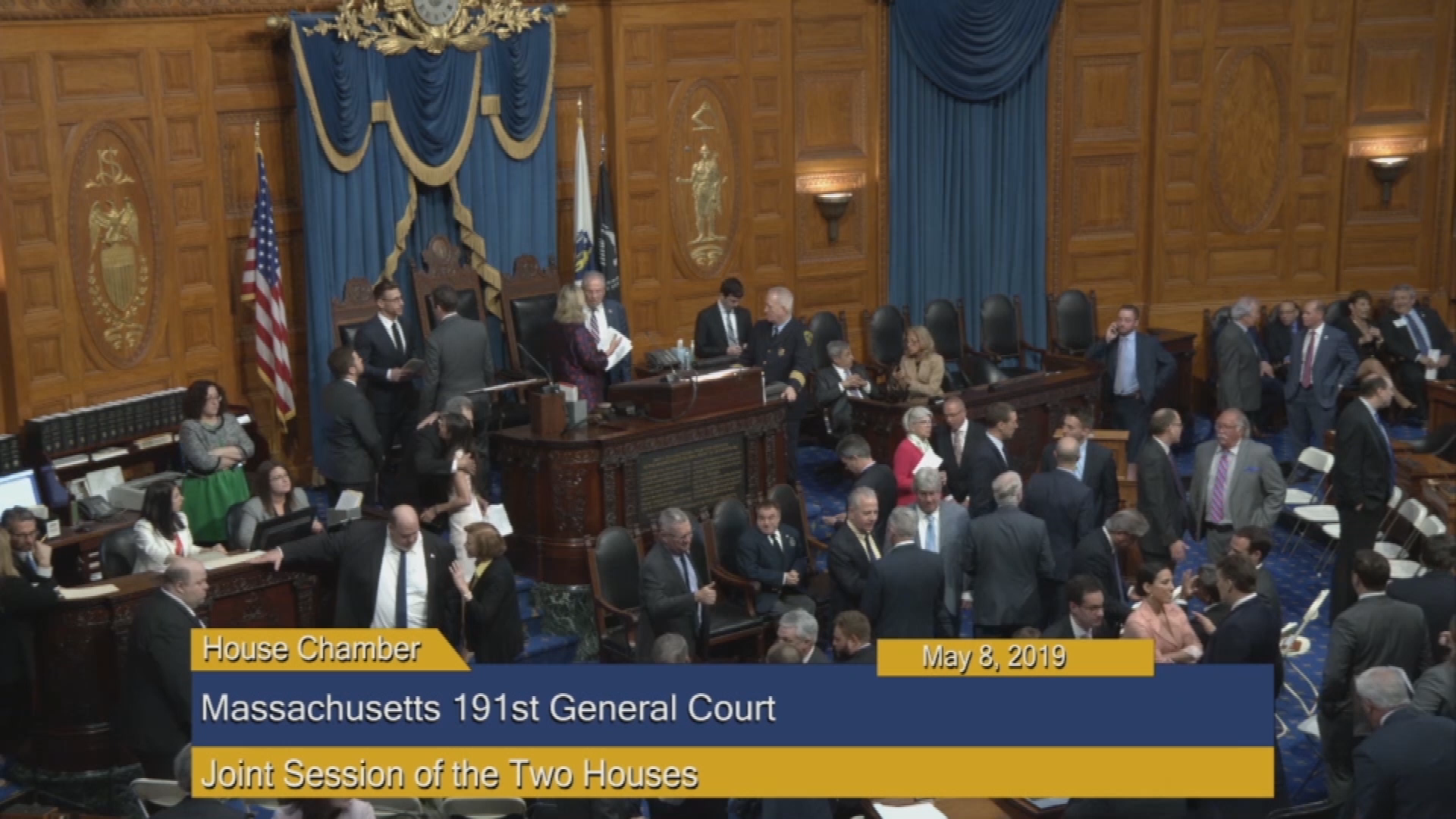 Thumbnail image for Commonwealth of Massachusetts State House.  Joint Session of the Two Houses, Constitutional Convention, May 8, 2019.