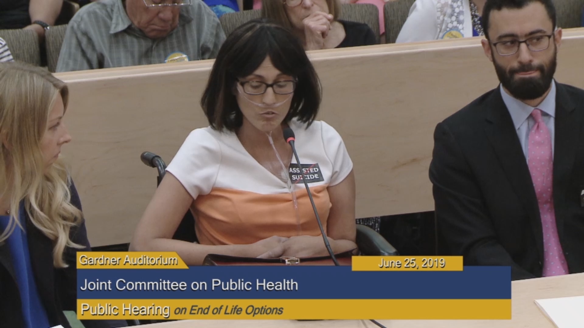 Thumbnail image for Commonwealth of Massachusetts State House.  Joint Committee on Public Health, Public Hearing on End of Life Options (House Bill 1926, and Senate Bill 1208).  Part 1 of 3, June 25, 2019.