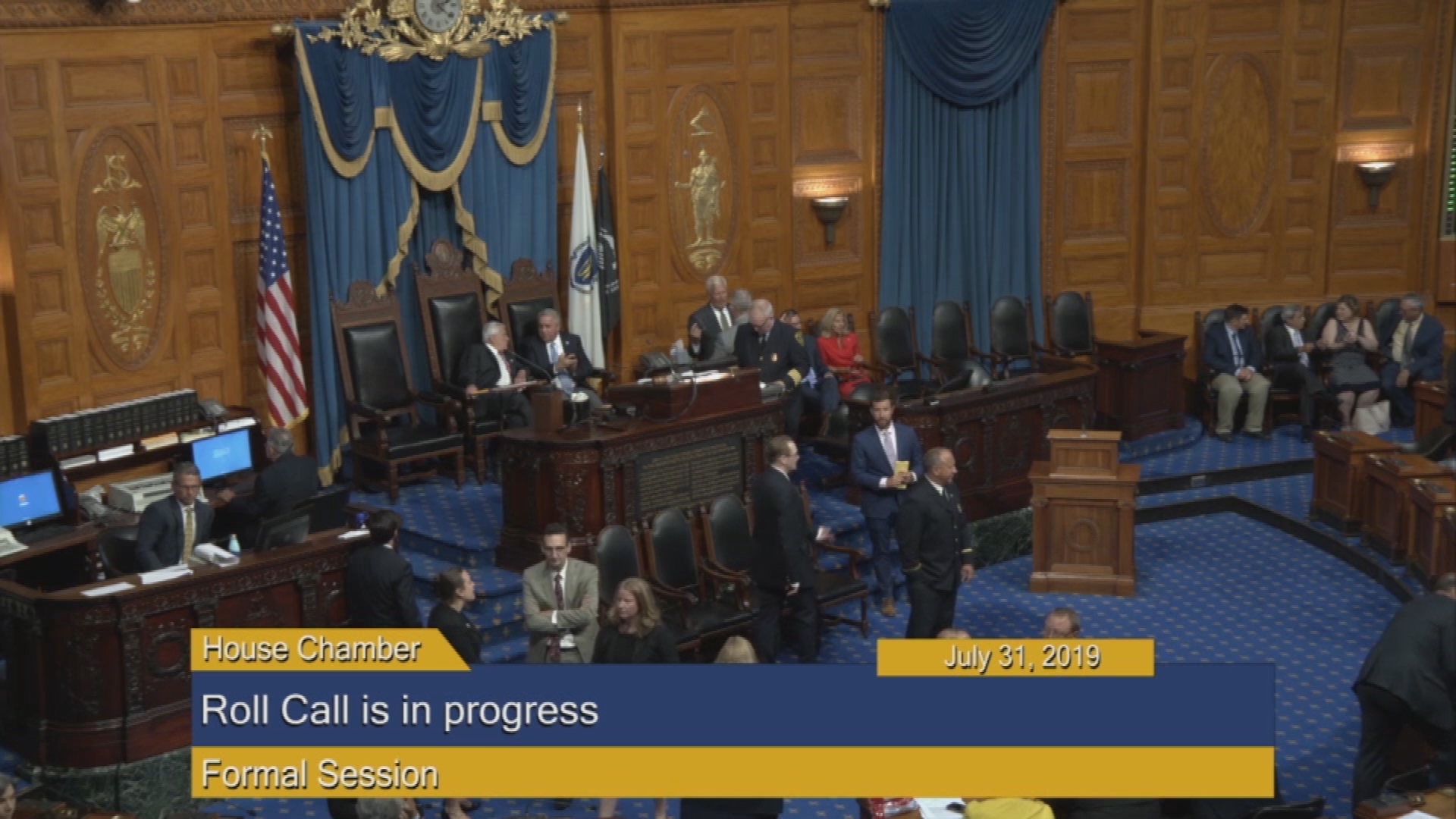 Thumbnail image for Commonwealth of Massachusetts State House.  House of Representatives, Formal Session, July 31, 2019.