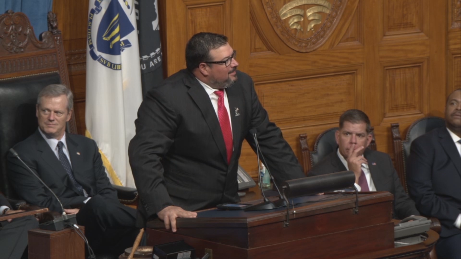 Thumbnail image for Commonwealth of Massachusetts State House.  The 18th Annual Massachusetts Commemorative Ceremony on the Anniversary of 9/11 -- September 11th, 2019.