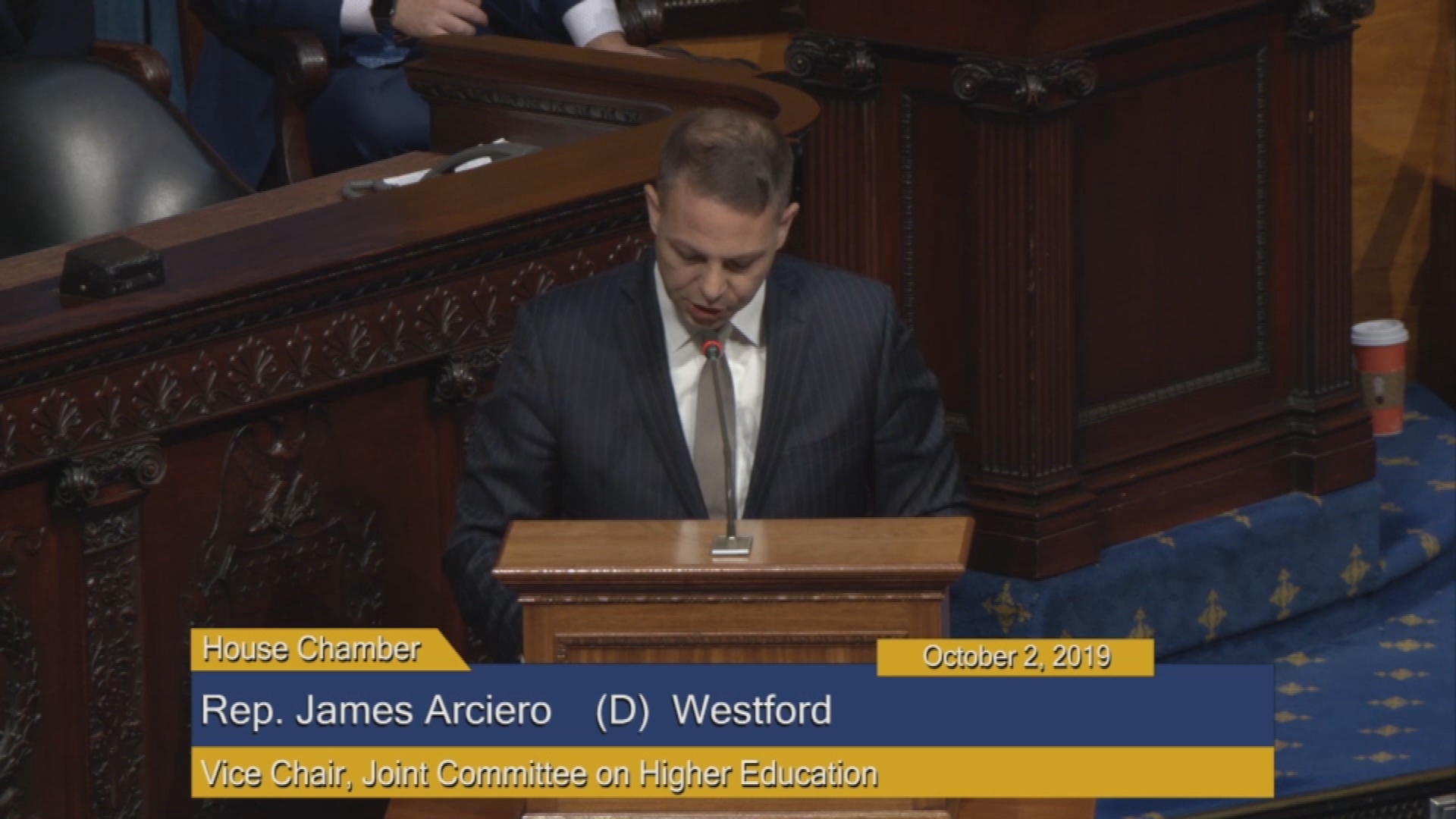 Thumbnail image for Commonwealth of Massachusetts State House.  House of Representatives, Formal Session, October 2, 2019.