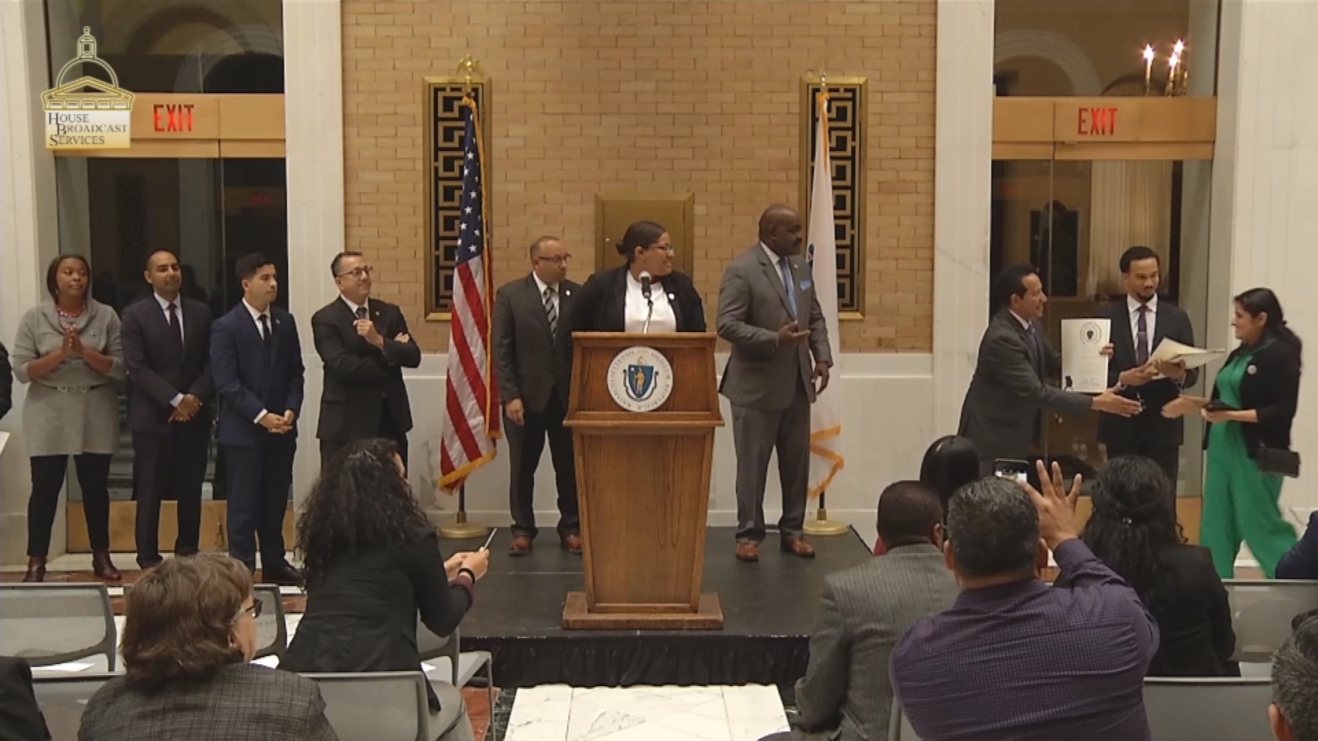 Thumbnail image for Commonwealth of Massachusetts State House.  The Massachusetts Black & Latino Legislative Caucus (MBLLC) hosts its second annual LatinX Excellence on the Hill Ceremony, October 3, 2019.