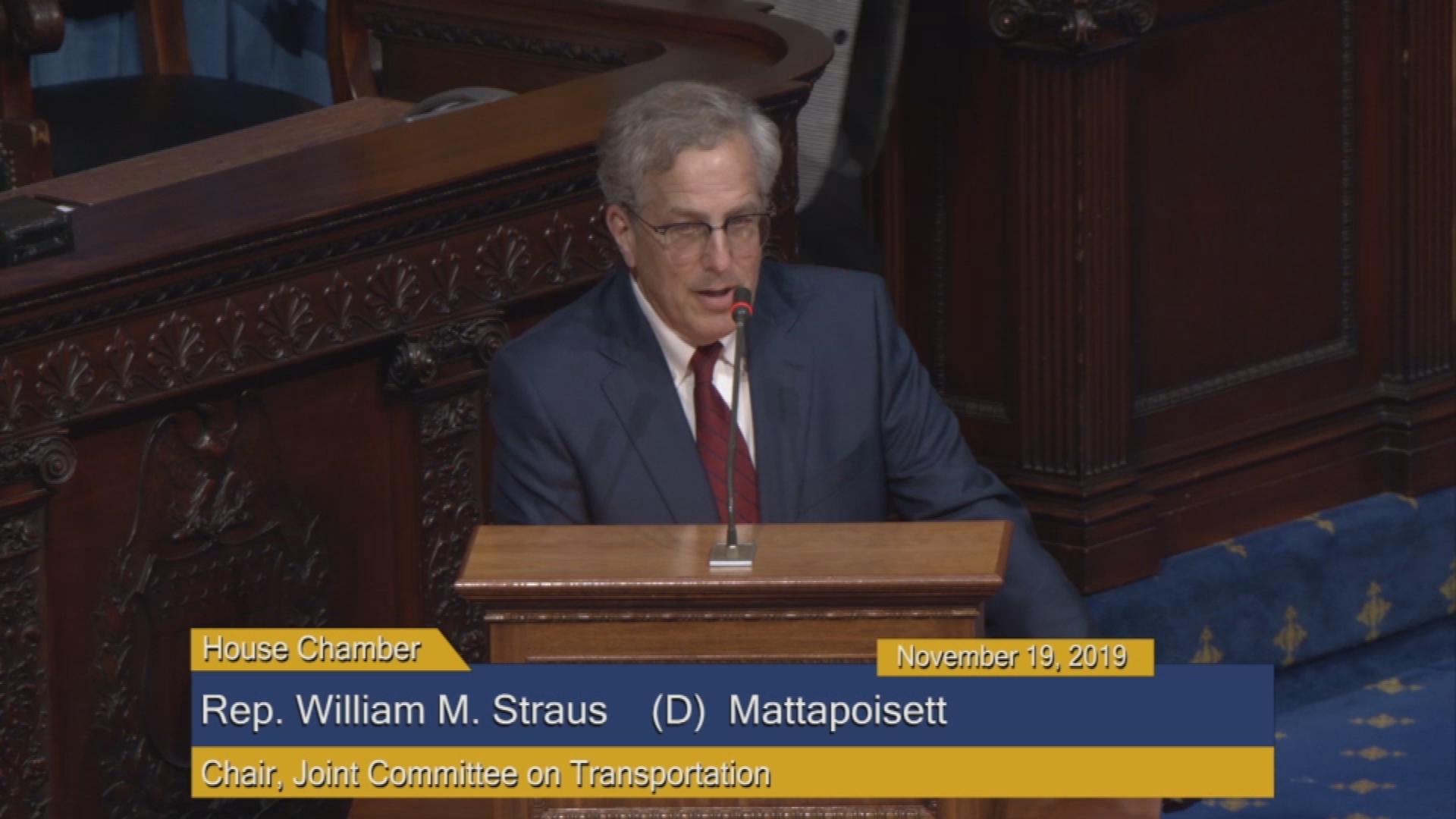 Thumbnail image for Commonwealth of Massachusetts State House.  House of Representatives, Formal Session, November 19, 2019.