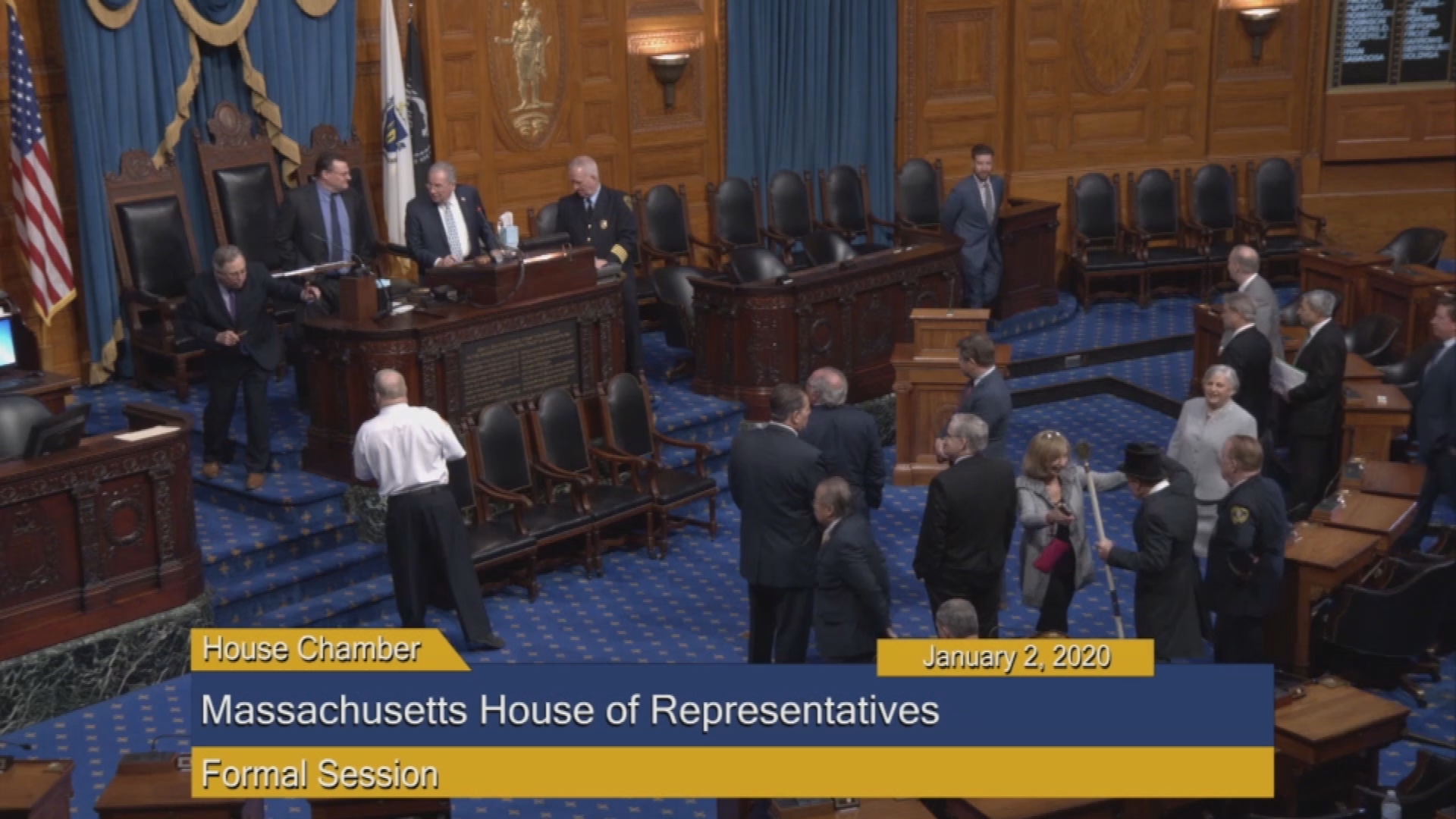 Thumbnail image for Commonwealth of Massachusetts State House.  House of Representatives, Formal Session, January 2, 2020.